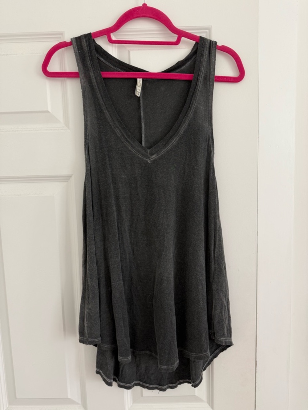 Z Supply Washed Charcoal V-Neck Tank